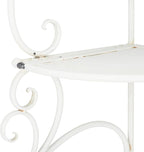 SAFAVIEH Outdoor Collection Turuca Antique White Wrought Iron 4-Tier Corner - Image 3