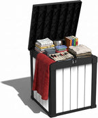 ROJIK 50 Gallon Resin Deck Box, Lockable Waterproof Weatherproof Outdoor by ROJIK