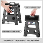 Delxo Folding Step Stool 13 Inch, 300 Lbs Step Stool - Image 7
