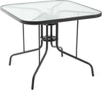 Patio Dining Table for 4 with Umbrella Hole | Outdoor 5 Piece Dining Set 36" x by Villeston