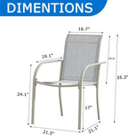 Outdoor Dining Chairs Set of 2, Stackable Patio Chairs - Image 2