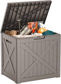 ROJIK 32 Gallon Outdoor Storage Housing Deck Box, Waterproof Patio Furniture by ROJIK