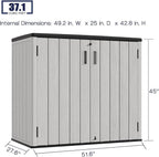 KINYING Outdoor Horizontal Storage Sheds, 37 Cu.ft Outdoor Storage Cabinet - Image 4