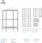M MZG 750 lbs 3-Shelf Storage Shelves Wire Shelving Unit Standing Metal Rack - Image 3