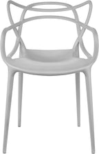 2xhome Modern Dining Chair | Stackable Indoor or Outdoor Entangled Side Chair | by 2xhome