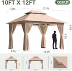 Aoxun 12x10 Gazebo Metal Frame Canopy - Image 5