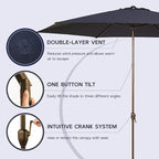 Abba Patio 11FT Outdoor Patio Umbrella Outdoor Table Umbrella - Image 2