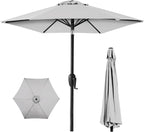 Best Choice Products 7.5ft Heavy-Duty Round Outdoor Market Table Patio Umbrella by Unknown