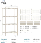 M MZG 1000 lbs 4-Shelf Standing Storage Shelves Heavy Duty Metal Shelving Unit - Image 3