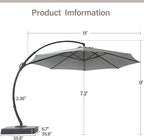 11ft Patio Cantilever Umbrella - Image 3