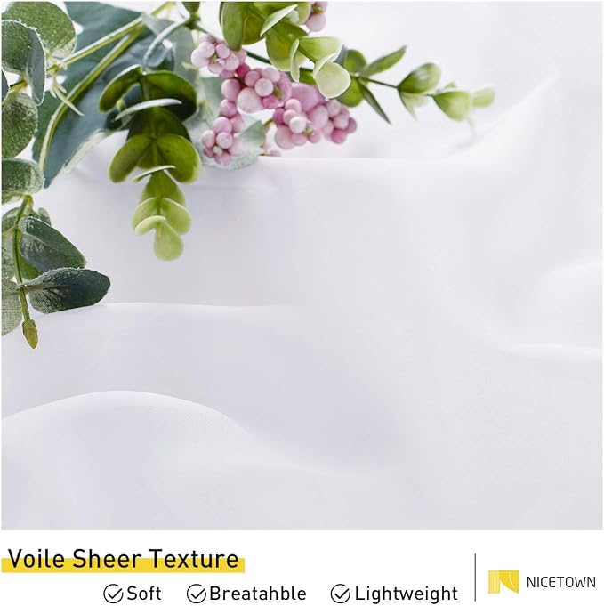 NICETOWN 2 Panels Outdoor Sheer Curtains - Image 5