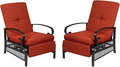 Incbruce Outdoor Lounge Chair Set of 2 Patio Furniture Adjustable Recliner by Incbruce