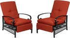 Incbruce Outdoor Lounge Chair Set of 2 Patio Furniture Adjustable Recliner by Incbruce