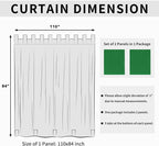 Easy-Going Outdoor Patio Curtains 2 Panels, 110x84 inch, Porch and Pergola - Image 6