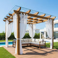 Semi Voile White Sheer Outdoor Curtains by HolidayIdeas