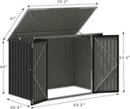 Devoko Outdoor Storage Shed 5.8 x 3.3 FT Metal Trash Shed Waterproof Outside - Image 8