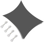12' x 16' Rectangle Sun Shade Sail, 185 GSM HDPE, Dark Grey | 95% UV block - Image 2