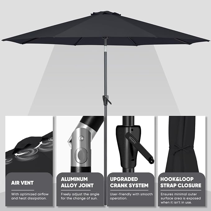 Tempera Patio Market Outdoor Table Umbrella - Image 3