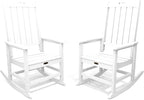 THOEOE Outdoor Rocking Chairs Set of 2, Oversized Patio Rocking Chair | HDPE by THOEOE