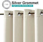 NICETOWN Outdoor Patio Curtains Waterproof, Stainless Steel Grommet Porch Decor - Image 2