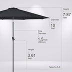 Tempera Patio Market Outdoor Table Umbrella - Image 6
