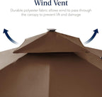 Best Choice Products 9x12ft LED Cantilever Patio Umbrella w/Base Included & - Image 7