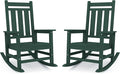 Oversized Outdoor Rocking Chair Set of 2, HDPE Patio Rockers by KINGYES