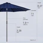 Tempera Patio Market Outdoor Table Umbrella - Image 8