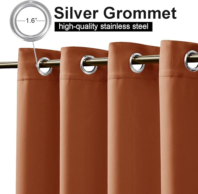NICETOWN Outdoor Curtain Top and Bottom Fixed Grommet, Thermal Insulated - Image 2