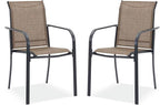 DIFY Patio Chairs Set of 2, Stackable Textilene Outdoor Dining Chairs by DIFY