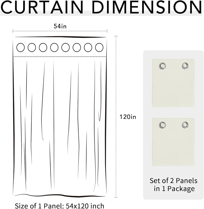 Easy-Going 100% Waterproof Outdoor Curtains 54x120 inch, Gazebo and Pergola 2 - Image 7