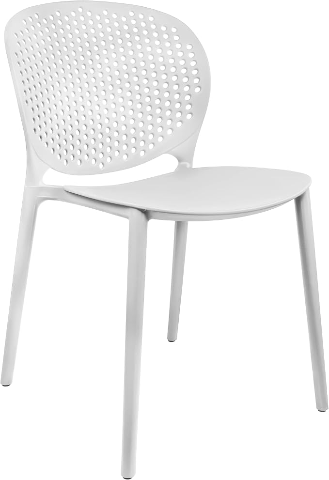 2xhome Set of 3 Patio Dining Chairs | Modern Stackable Outdoor Pool Side Chair - Image 7