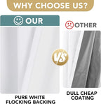H.VERSAILTEX White Curtains 96 inches Long, 100% Blackout Curtains - Image 4