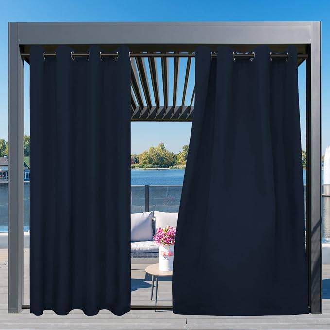 Easy-Going Outdoor Curtains for Patio 1 Panel, 54x108 inch, Weatherproof - Image 3