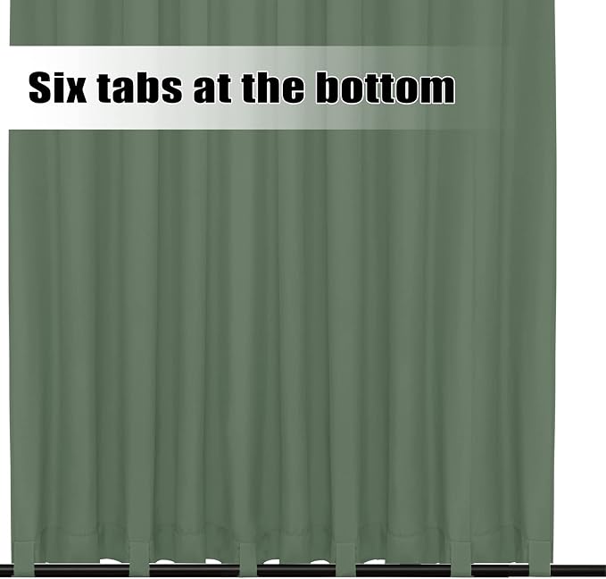 Easy-Going Outdoor Curtains for Patio 1 Panel, 150x84 inch, Sage Green | - Image 4
