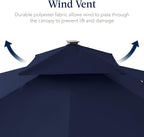 Best Choice Products 9x12ft LED Cantilever Patio Umbrella w/Base Included & - Image 7