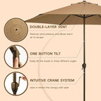 Abba Patio 11FT Outdoor Patio Umbrella Outdoor Table Umbrella - Image 2
