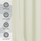 Easy-Going 100% Waterproof Outdoor Curtains 110x84 inch, Gazebo and Pergola 1 - Image 5