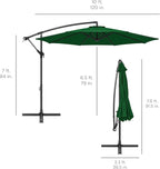 Best Choice Products 10ft Offset Cantilever Hanging Market Patio Umbrella - Image 7