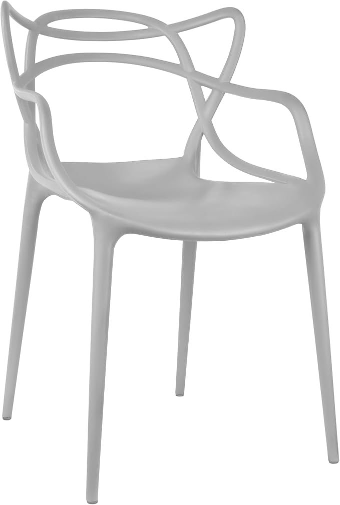 2xhome Modern Dining Chair | Stackable Indoor or Outdoor Entangled Side Chair | - Image 4