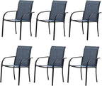 Outdoor Dining Chairs Set of 6, Stackable Patio Chairs by Seekverse