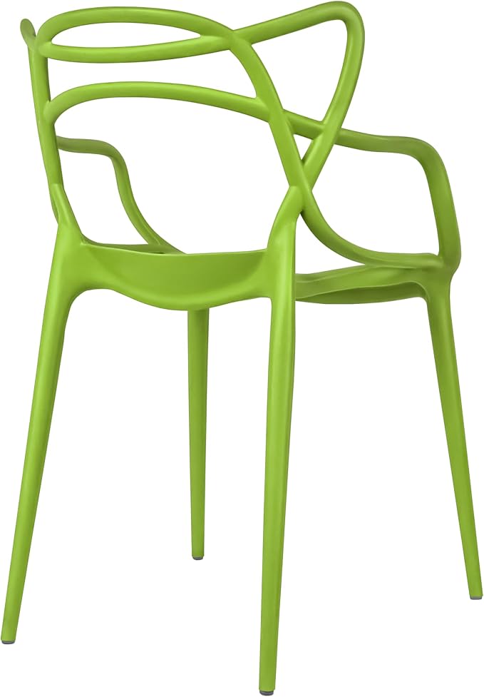 2xhome Modern Dining Chair | Stackable Indoor or Outdoor Entangled Side Chair | - Image 8