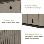 KINYING Outdoor Horizontal Storage Sheds, Outdoor Storage Cabinet Waterproof - Image 9