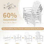 Oversized Stackable Adirondack Chair, HDPE All-Weather Fire Pit Chair | - Image 8
