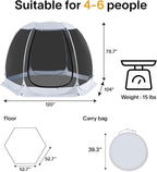 Alvantor Pop Up Screen House Tent, Instant Outdoor Gazebo - Image 6