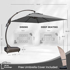 Grand patio 10x13 FT Large Cantilever Umbrella - Image 2