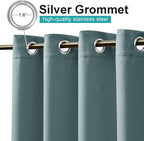 NICETOWN 2 Panels Greyish Blue Outdoor Curtains - Image 3