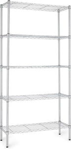 Amazon Basics 5-Shelf Adjustable Heavy Duty Steel Wire Rack, Space Saving by AmazonBasics
