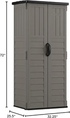 Suncast 22 Cu Ft, Vertical Storage Shed, Pad-Lockable Double Doors - Image 3