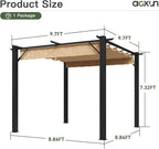 Aoxun 10'x10' Outdoor Pergola, Patio Pergola - Image 7